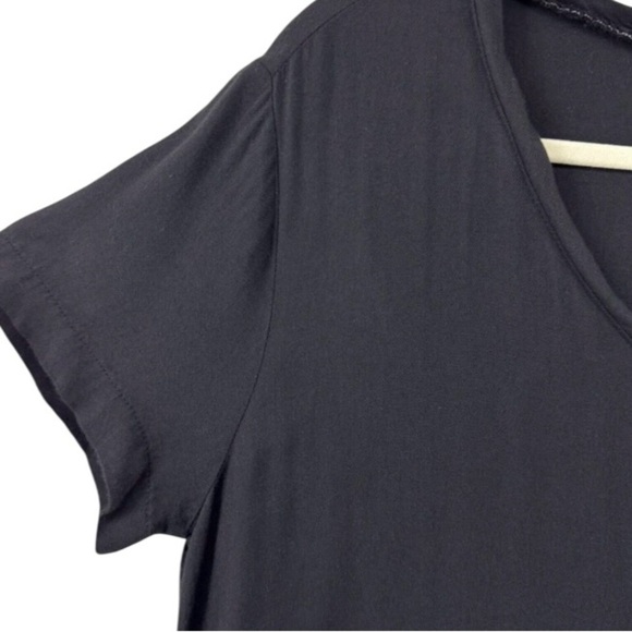 Cloth & Stone Anthropologie NWOT Black V-Neck Rayon Top - Picture 5 of 5